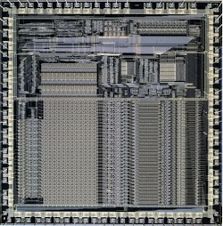 Die photo of the ARM1 processor chip. Courtesy of Computer History Museum.