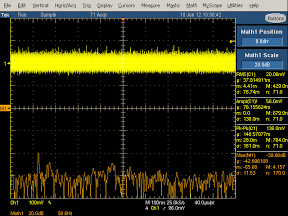 Low frequency oscilloscope trace from Samsung oblong charger