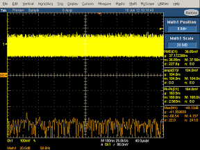 Low frequency oscilloscope trace from Monoprice USB charger