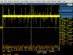 Low frequency oscilloscope trace from KMS charger