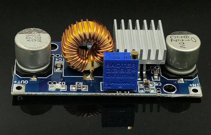A modern 5A buck converter is compact and costs $1.50.