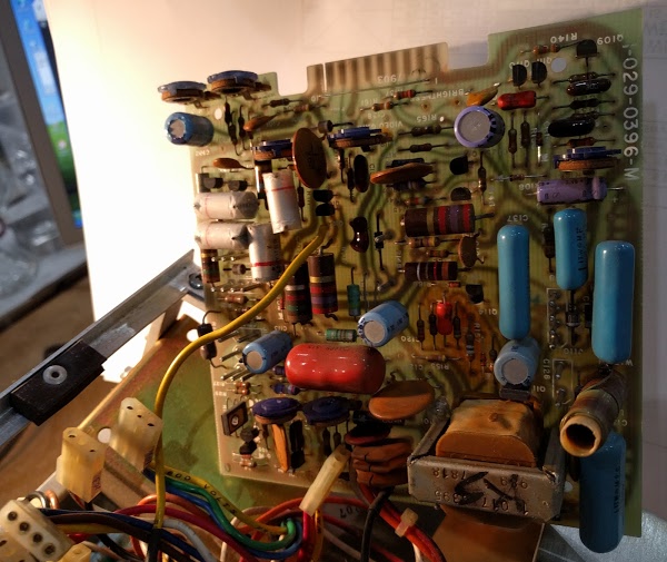 The circuit board for the Xerox Alto's monitor.
