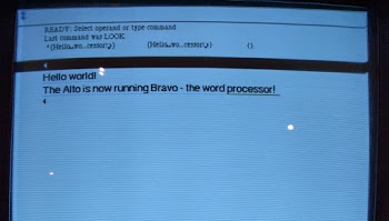 'Bravo' is the Alto's WYSIWYG text editor. It supports multiple fonts, among other features.
