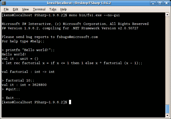 F# under mono
