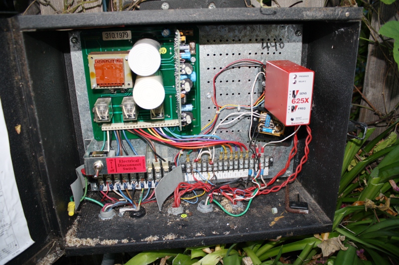 Gate controller box infested with ants