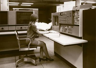 Console for the IBM System/360 Model 85 at NSA (source).