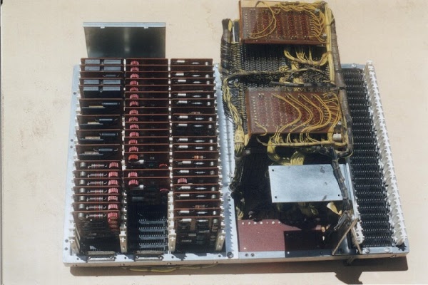 Core memory module and associated circuit board from an IBM 1401 mainframe. Photo courtesy of Rob Storey.