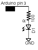 Schematic of IR connection to Arduino