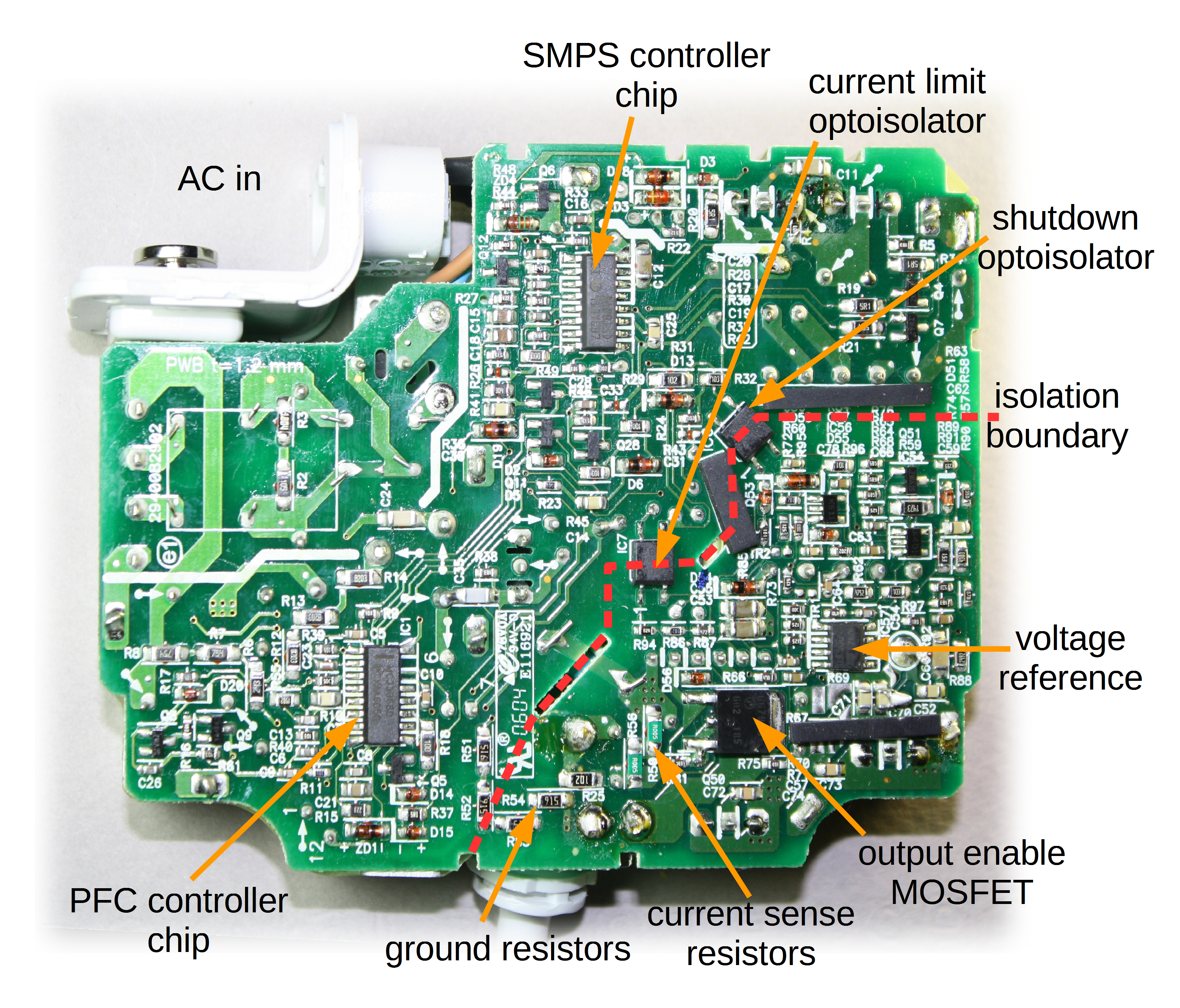 Macbook charger teardown: The surprising complexity inside Apple's power  adapter  Macbook Pro Magsafe 2 Wiring Diagram    Ken Shirriff's blog