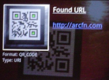 Phone scanning Lego QR code