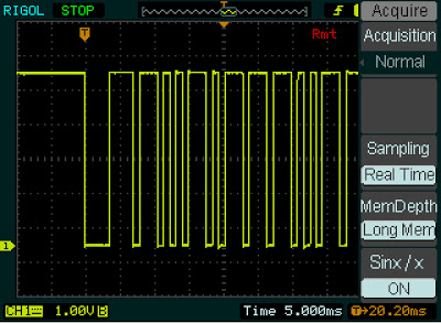 The Long Memory depth option of the Rigol DS1052E oscilloscope.