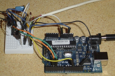 The Arduino circuitry.