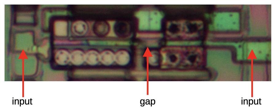 The "bad" inverter. (Image is flipped vertically for comparison with the previous inverter.) The "bad" inverter. (Image is flipped vertically for comparison with the previous inverter.)