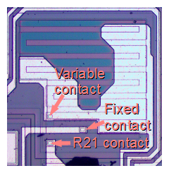 The feedback voltage divider inside the 7805 voltage regulator consists of two resistors.