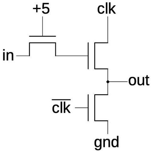 The bootstrap driver circuit from the 8086 processor.