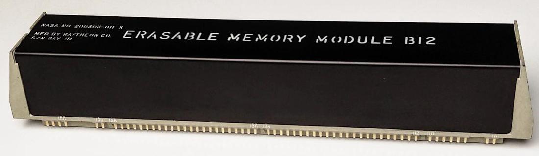 For RAM, the Apollo Guidance Computer used this 2 kiloword core memory module.