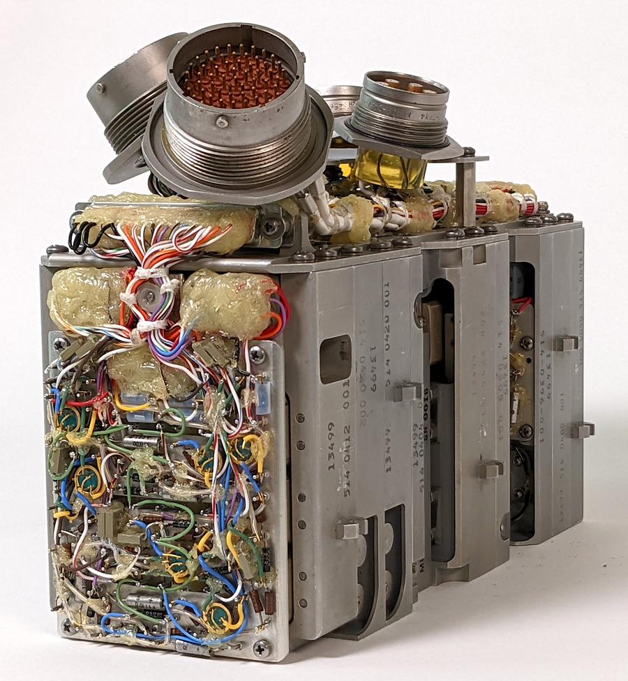 The premodulation processor with its case removed, showing some of the circuitry. (Click any image for a larger version.)