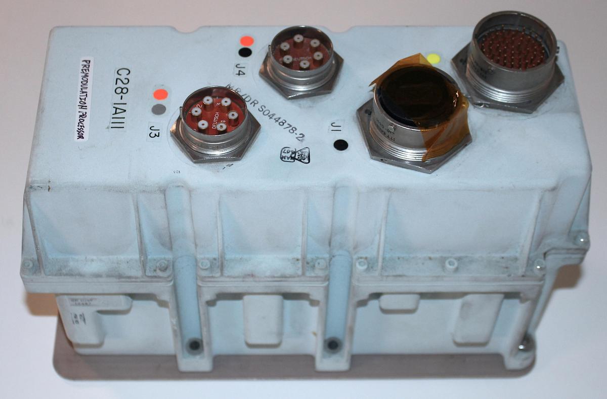 This photo shows the premodulation processor inside its case.