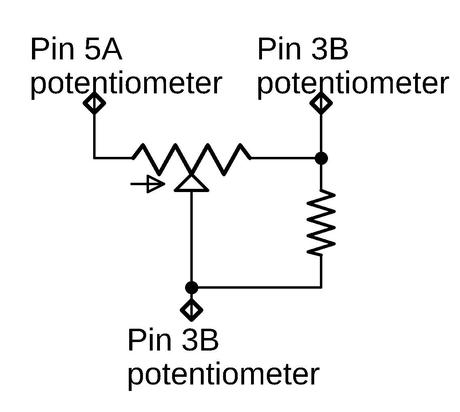 Schematic diagram of the orbital-position potentiometer.