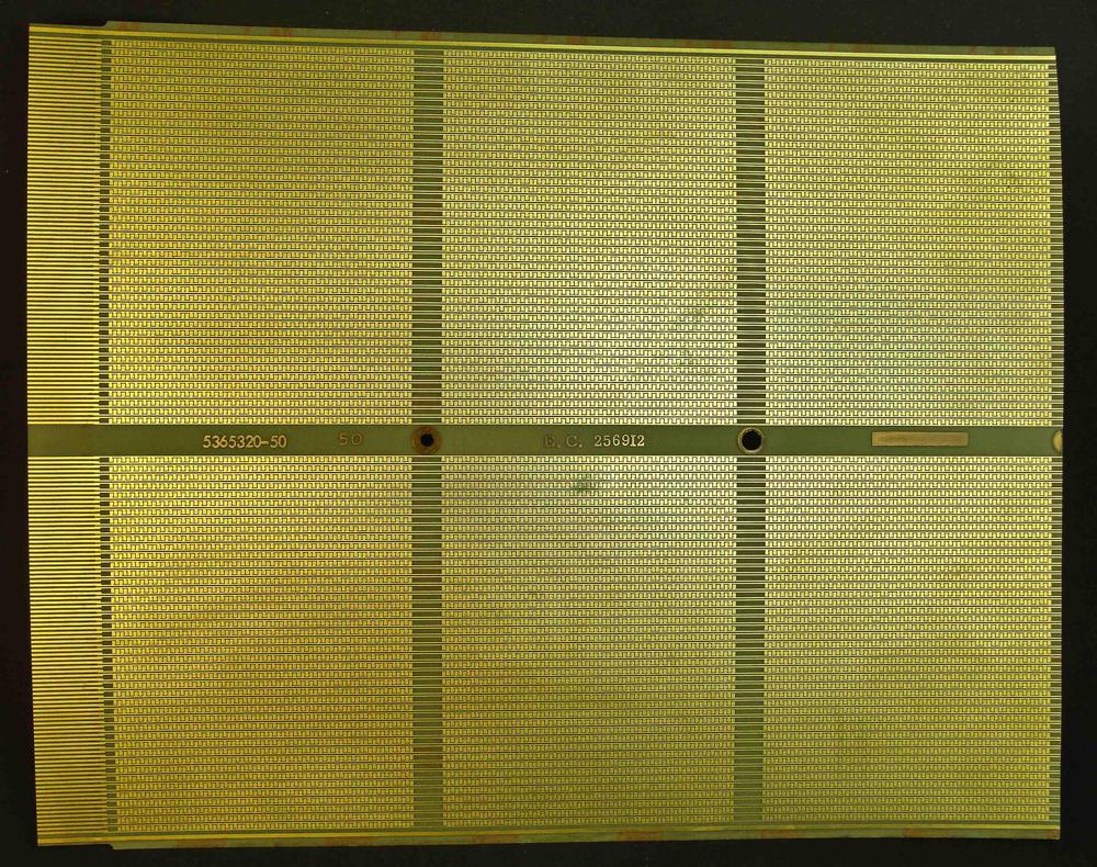 A replaceable BCROS sheet, holding 17,600 bits. Photo courtesy of Glenn's Computer Museum.