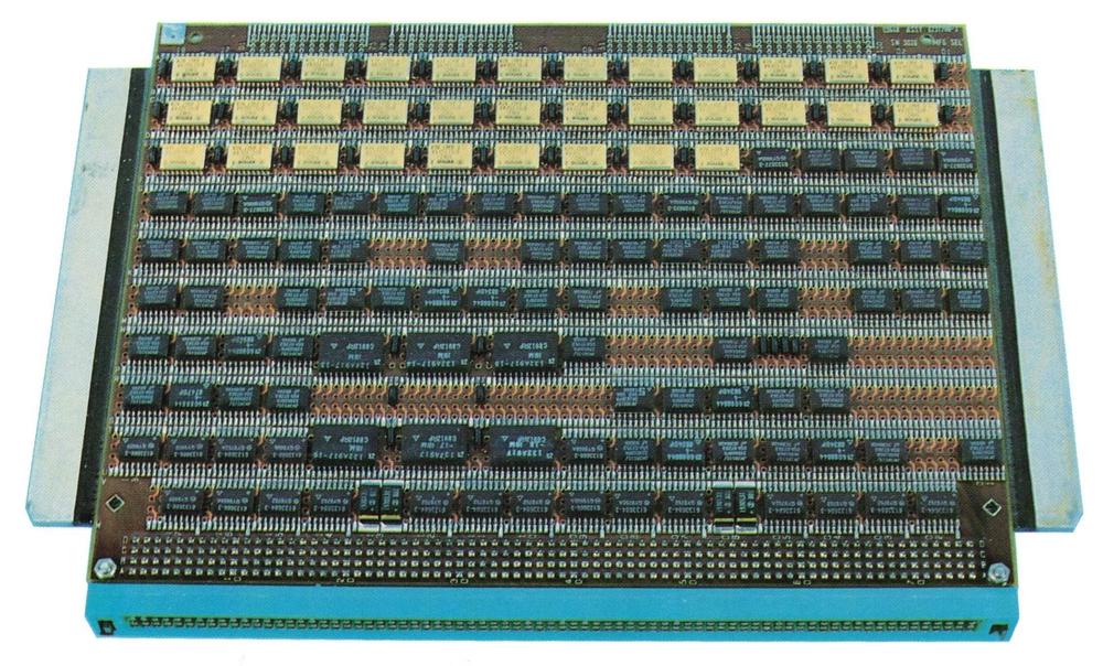 A Modular Computer Series (MCS) page assembly. This page is from an AWACS computer, From "AWACS Data Processing Subsystem" brochure, 1991.