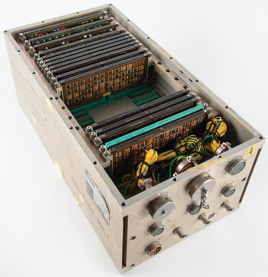 The Space Shuttle Display Electronics Unit (DEU). This is an engineering prototype. Photo courtesy of RR Auction.
