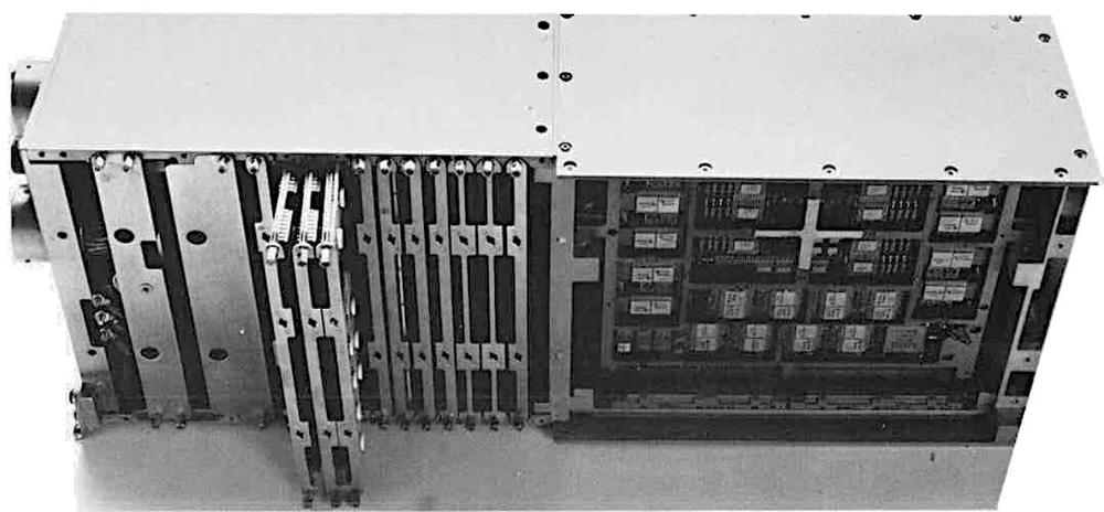 The IBM ML-1 computer. The core memory stack is visible on the right. From an ad in Air Force Magazine, April 1975.