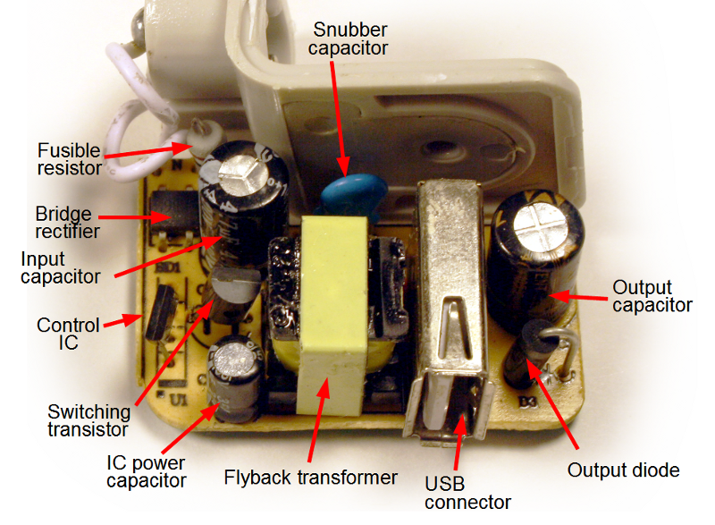 iPad charger teardown: inside Apple's charger and a risky ... samsung ac adapter plug wiring 