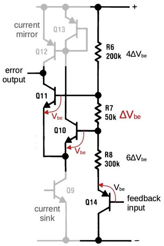 The bandgap circuit in the LM185.