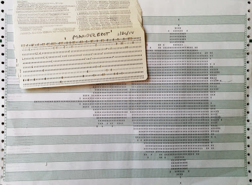 The card deck to generate the Mandelbrot fractal on the IBM 1401 computer.