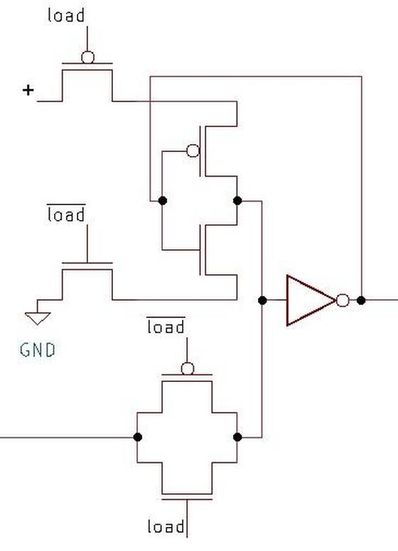 The detailed schematic of the latch.