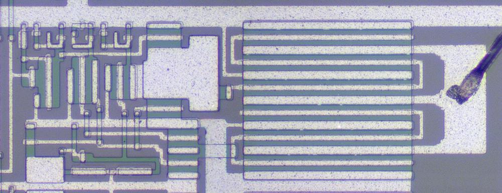 One output buffer as it appears on the die.