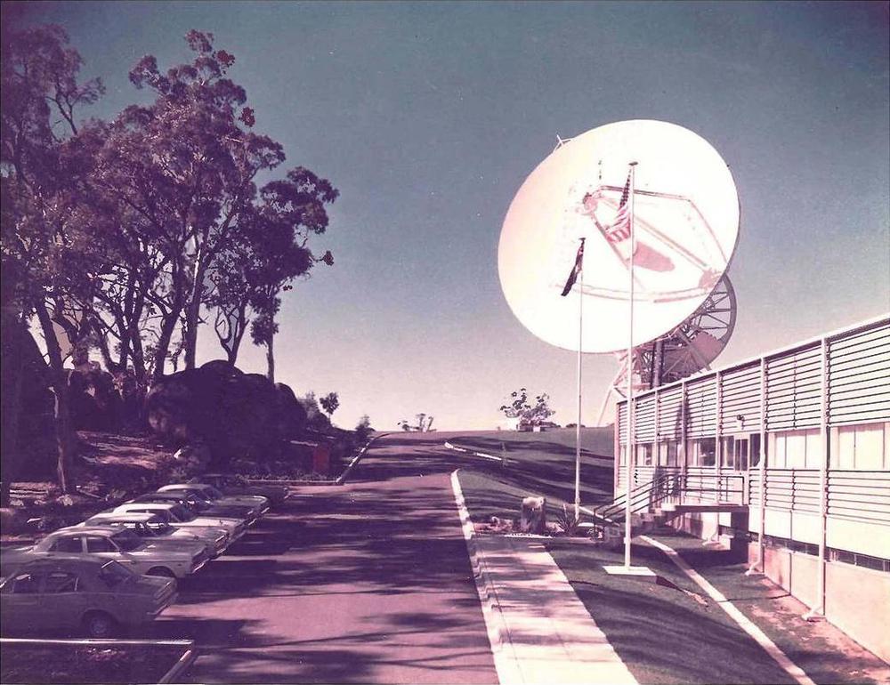 NASA's 26-meter antenna at Honeysuckle Creek, Australia. Photo from NASA.