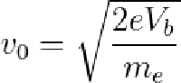 Equation for electron beam speed.