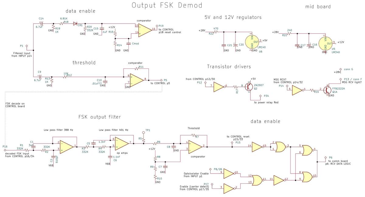 Schematic of the output board.