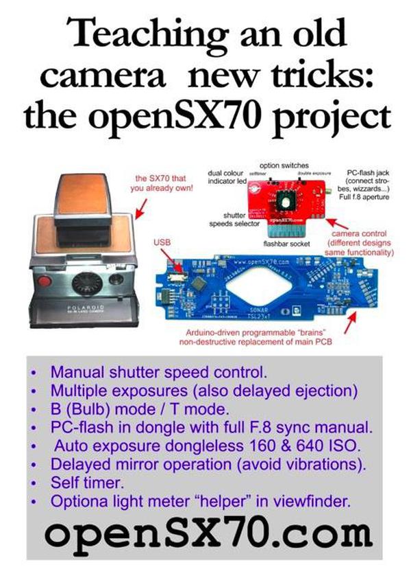 The openSX70 project is building extensions to the SX-70 camera.