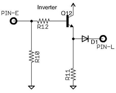 Schematic of the inverter in the power driver chip. Click for a larger version.