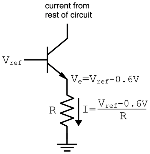 The current sink circuit used in the TDA7000.