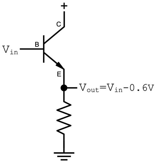 An emitter follower circuit.