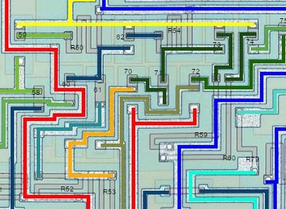 This image shows how I color the wires and number the components as I work on it. I use GIMP for drawing on the die, but any drawing program should work fine.