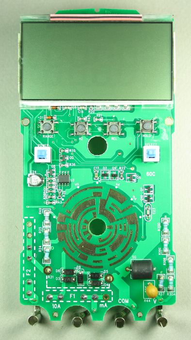The circuit board for the Tenma 72-7740 DMM.