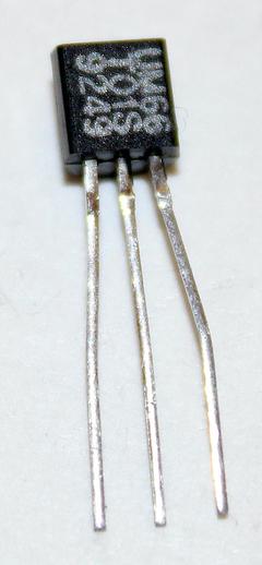 The chip is in a 3-pin TO-92 package, like a transistor.