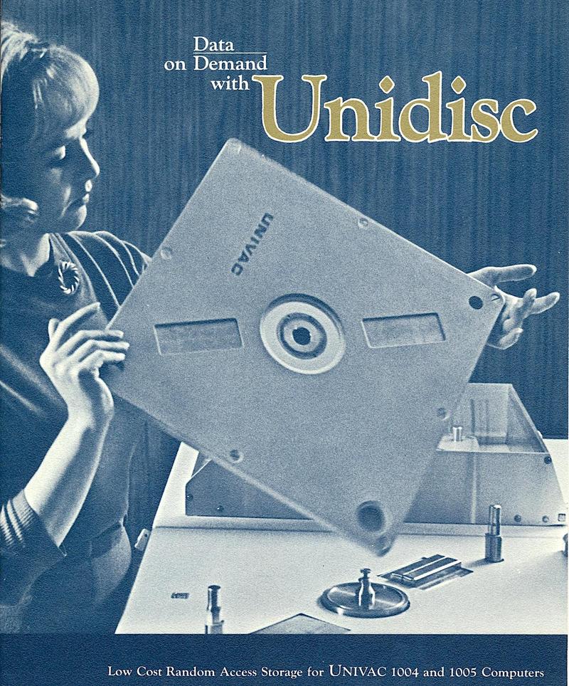 The Unidisc cartridge is 15¾ inches square and ⅝-inch thick. (source).